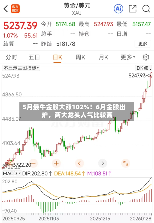 5月最牛金股大涨102%！6月金股出炉，两大龙头人气比较高-第2张图片
