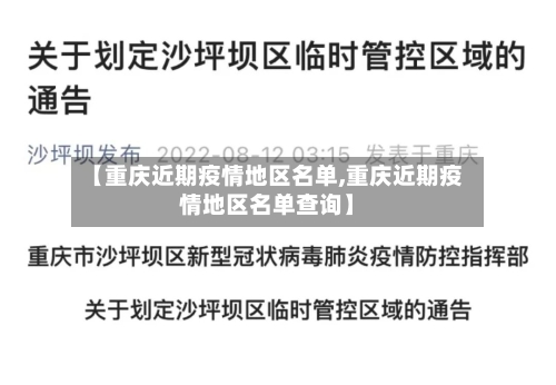 【重庆近期疫情地区名单,重庆近期疫情地区名单查询】-第2张图片