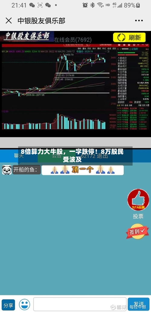 8倍算力大牛股，一字跌停！8万股民受波及