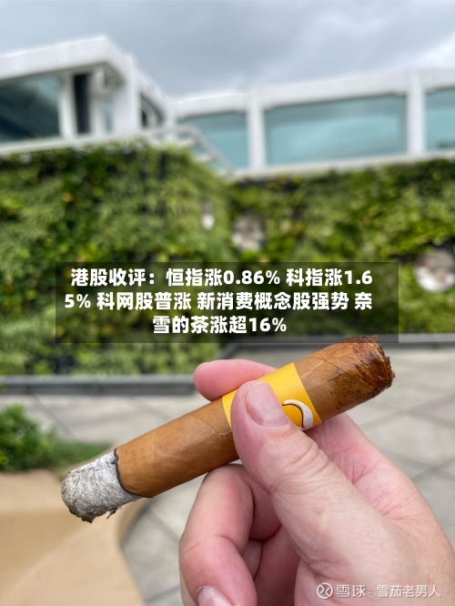港股收评：恒指涨0.86% 科指涨1.65% 科网股普涨 新消费概念股强势 奈雪的茶涨超16%