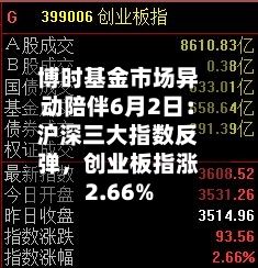 博时基金市场异动陪伴6月2日：沪深三大指数反弹，创业板指涨2.66%-第2张图片